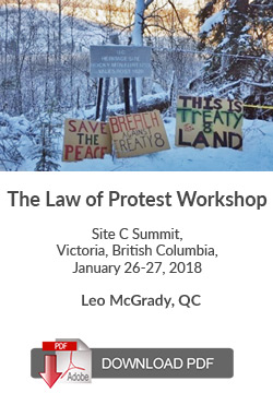 The Law of Protest Workshop - Site C Dam
